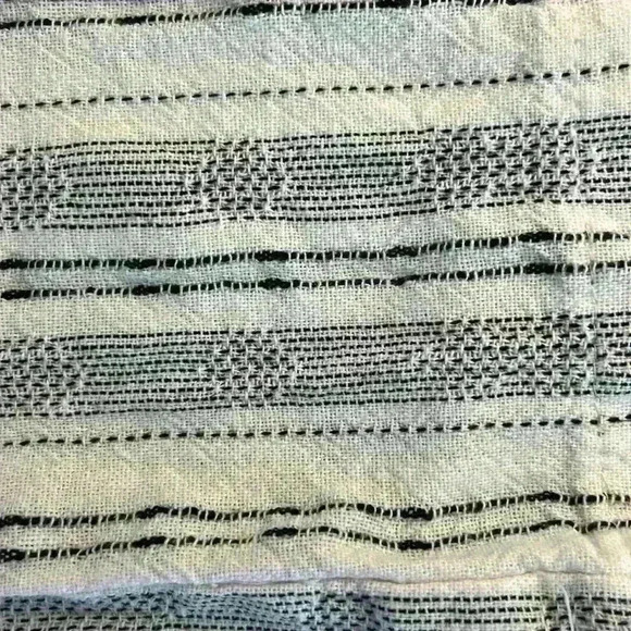 Sienna Sky Casual Beachy Wide Leg Flowy Pant Cream with Stripes Size Small - Picture 7 of 7